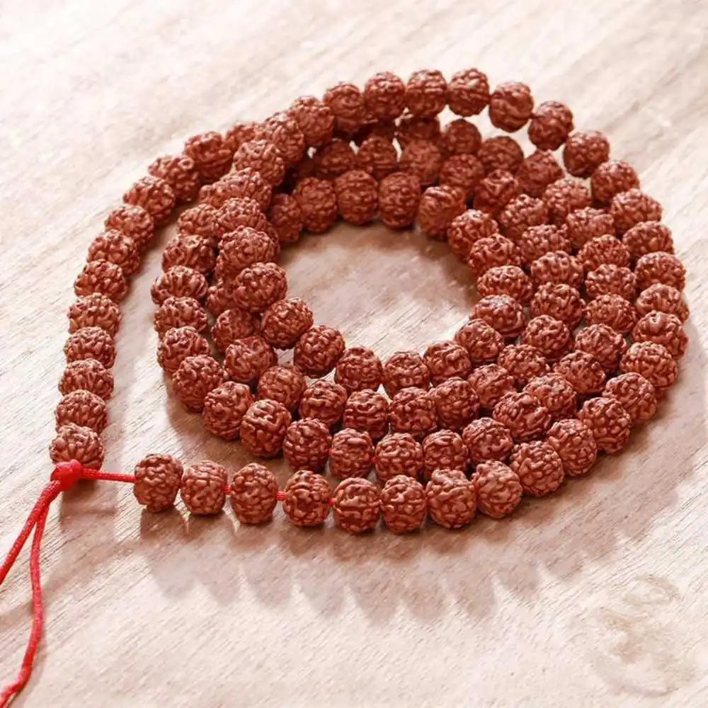 

8MM RUDRAKSHA FACE RUDRAKSH MALA NEPAL 109 BEADS PRAYER YOGA Wristband Colorful Easter Fancy Spirituality Christmas Bohemia