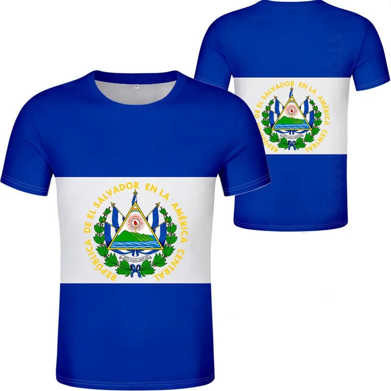 

EL SALVADOR T Shirt Name Number Slv T-shirt Photo Clothing Print Diy Free Custom Made Not Fade Not Cracked Tshirt Jersey Casual