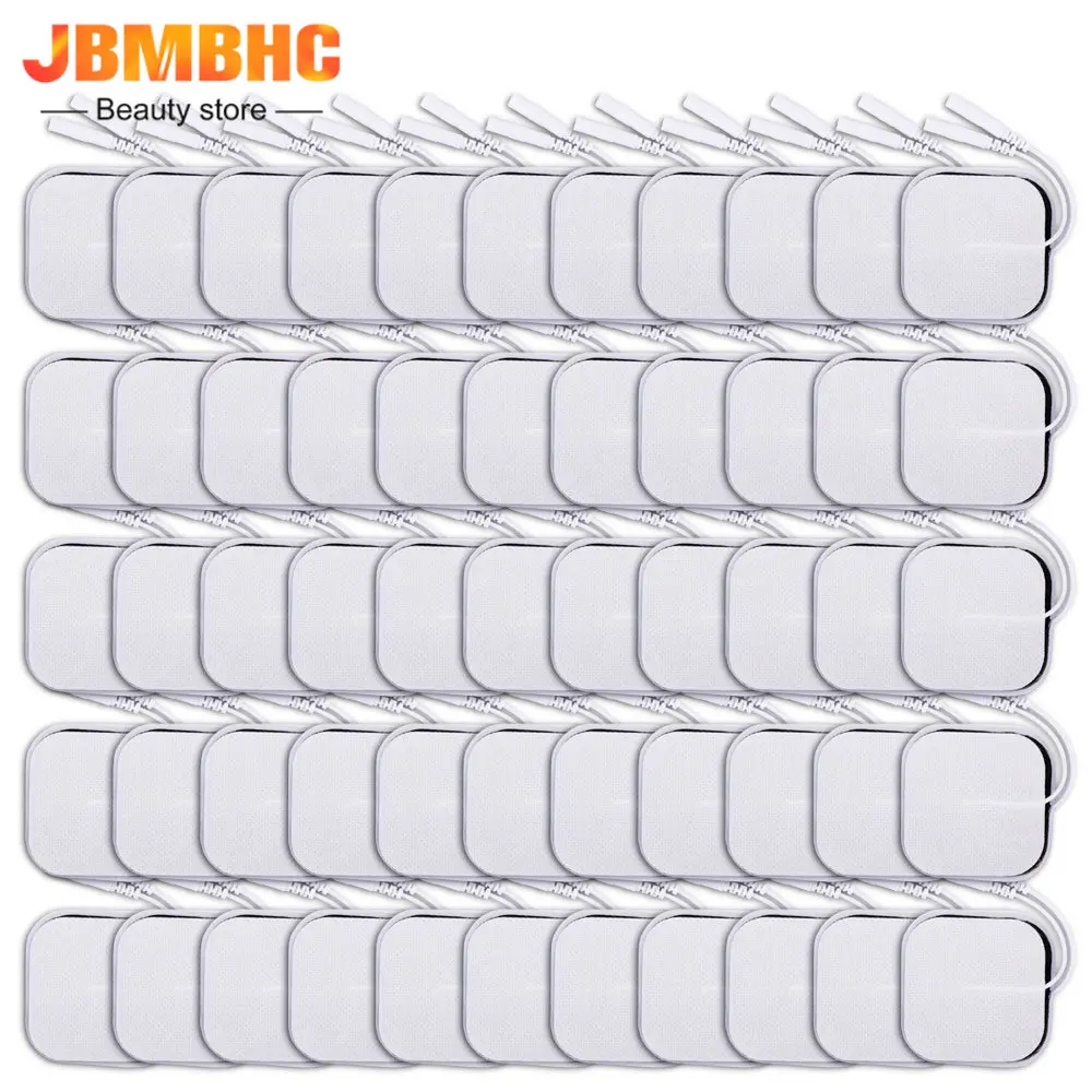 

100pcs/lot 5x5cm TENS EMS Electrode Pads Gel Patch For Electrode Stickers Electrodes Physiotherapy Massager Muscle Stimulator