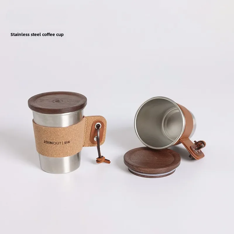 Портативная ручная кружка из нержавеющей стали для улицы с ручкой модная