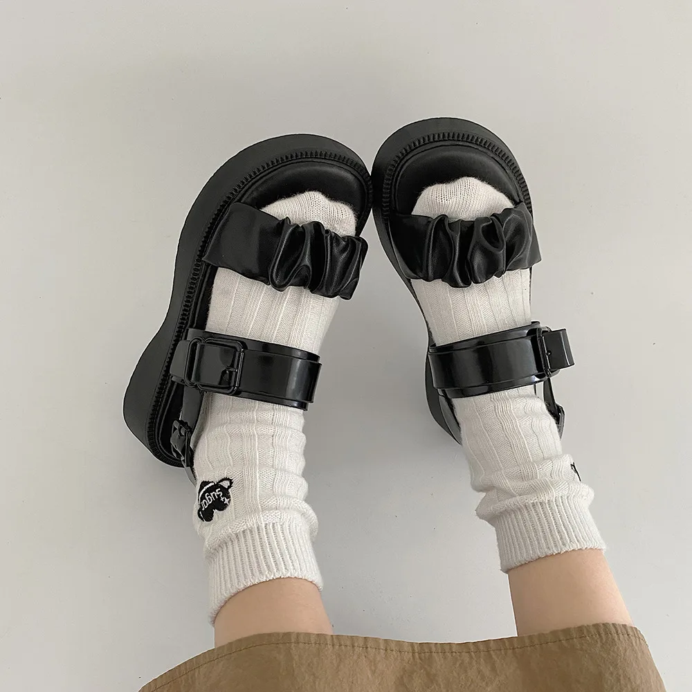 

Женские сандалии на танкетке, повседневные пляжные туфли на танкетке с открытым носком и пряжкой, модные удобные босоножки на танкетке со с...