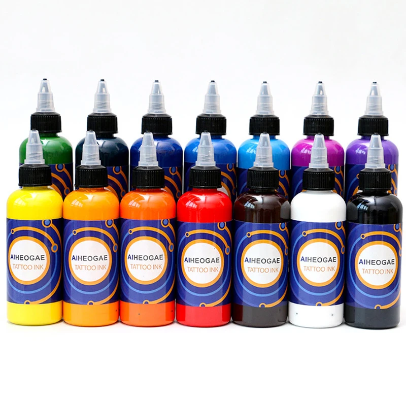 

14Colors 90ml/Bottle High Quality Tattoo Ink for Body Art Natural Plant Micropigmentation Pigment Permanent Makeup Tattoo Ink 1p