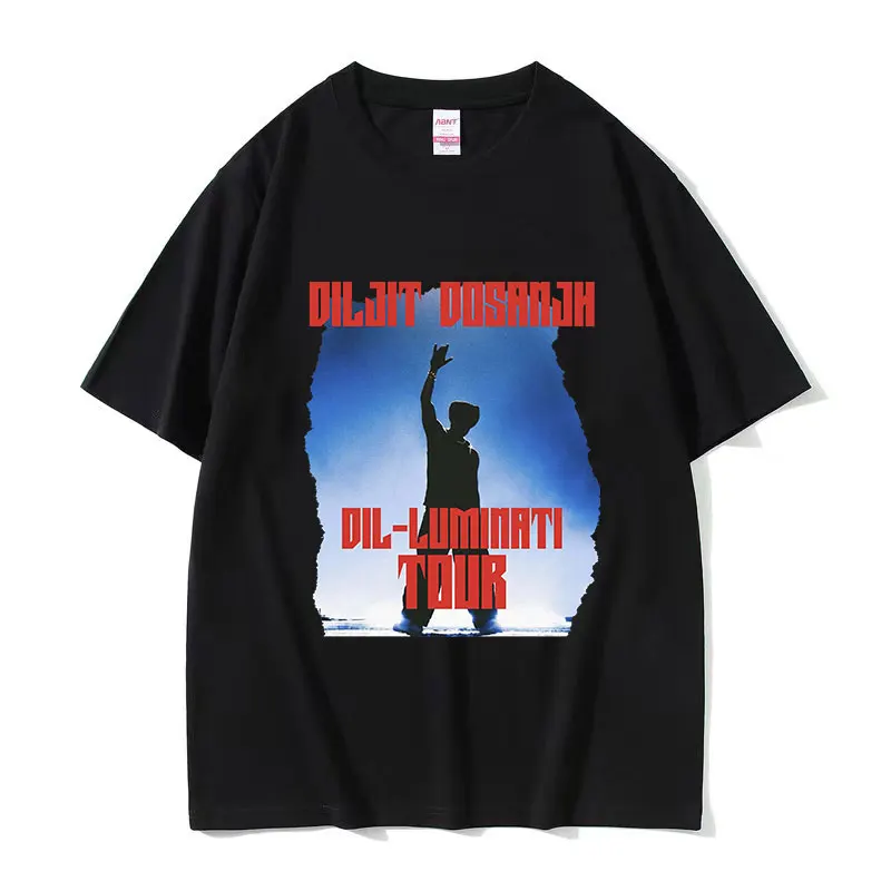 Diljit Dosanjh Dil-Luminati Tour 2024 графическая футболка Мужская модная одежда в стиле хип-хоп