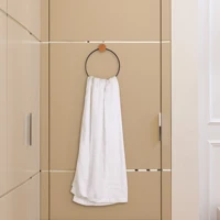 black aluminum towel holder bathroom paper holder nail free round square hook towel holder item hanging rack shelf