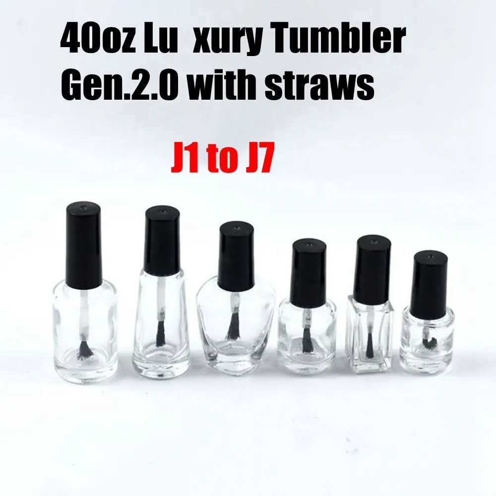 

Прозрачная стеклянная крышка, бутылки для лака для ногтей, круглые пустые бутылки из стекла, кружка-стакан 40 унций с ручкой GEN 2,0, роскошный J1 до J7