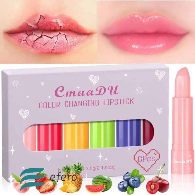 

Paste Lipstick Hold Makeup Moisturizing Lipstick Skin Care Products Color Changing Lipstick Fruit Flavor Lip Care 1px Lip Balm