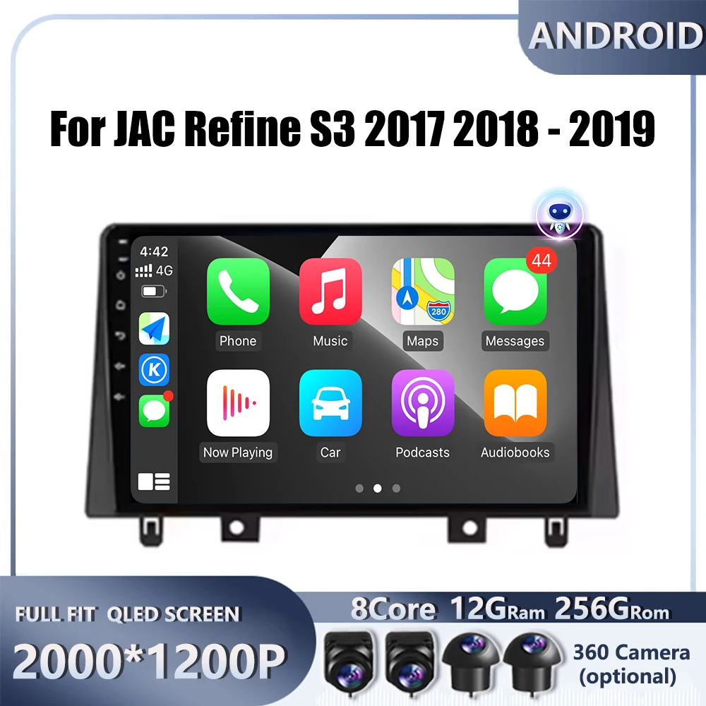 9 дюймов для JAC Refine S3 2017 2018-2019 Автомобильный 4G Android OS Радио Стерео Мультимедийное