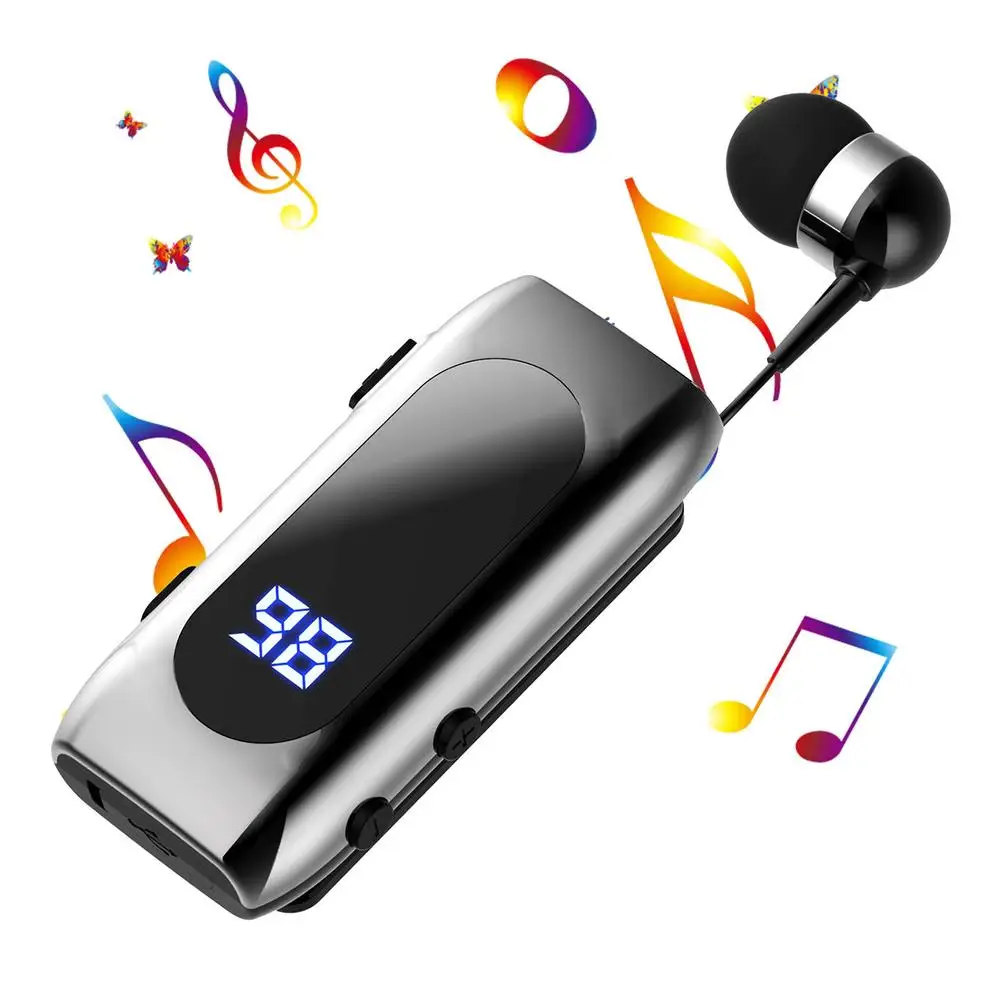 

Беспроводные наушники K55, Bluetooth-совместимая гарнитура 5,2, Накладные наушники-петлички с выдвижным кабелем, деловые наушники с микрофоном