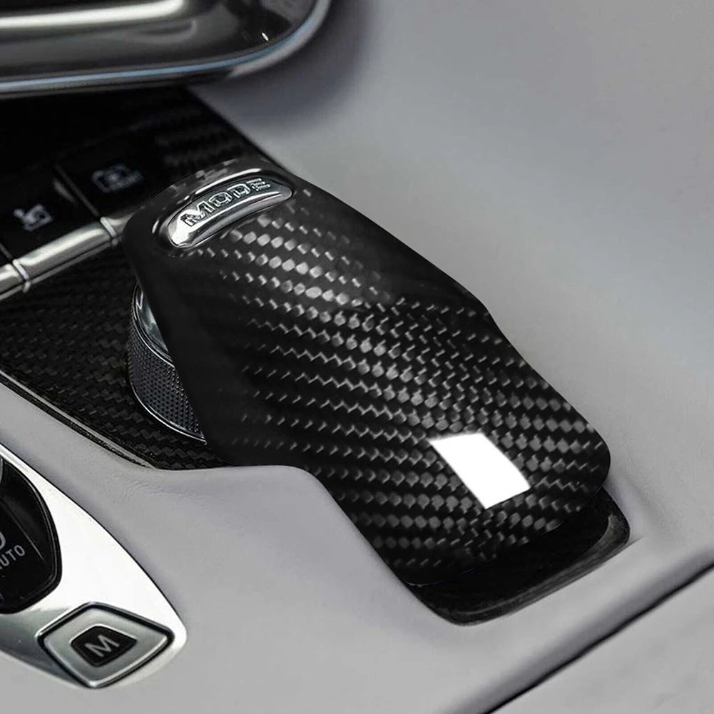 

Parts Gear Shifter Head Trim Cover Car Carbon Fiber Fittings For Chevrolet C8 2020-2022 Glossy Replacement Shift Knob