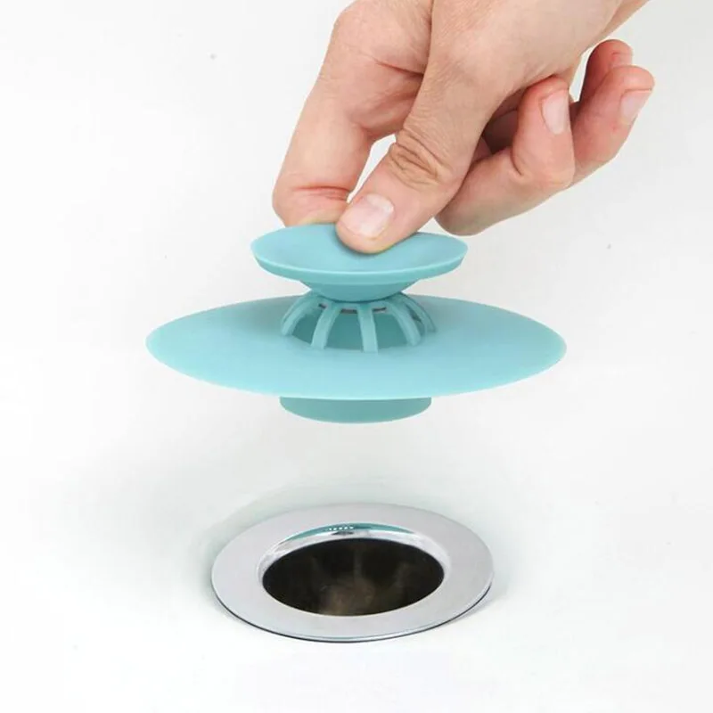 

1Pcs Kitchen Sink Filter Shower Drain Hair Catcher Stopper TPR Bathroom Floor Drain Cover Universal Anti-clogging 4Colors