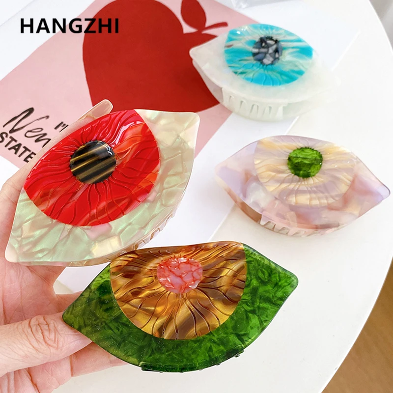 

HangZhi Hyperbole Devil Eyes Acetate Hair Clip Hairpin Unique Design Headwear Hair Accessories 2023 New Trending for Women Girls