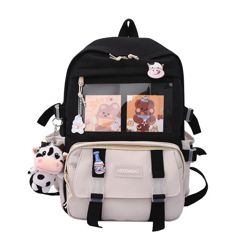 

School Backpacks for Teenagers Girls Kids Kawaii Aesthetic College Student Schoolbag Women's Travel Laptop Backpack Shoulder Bag