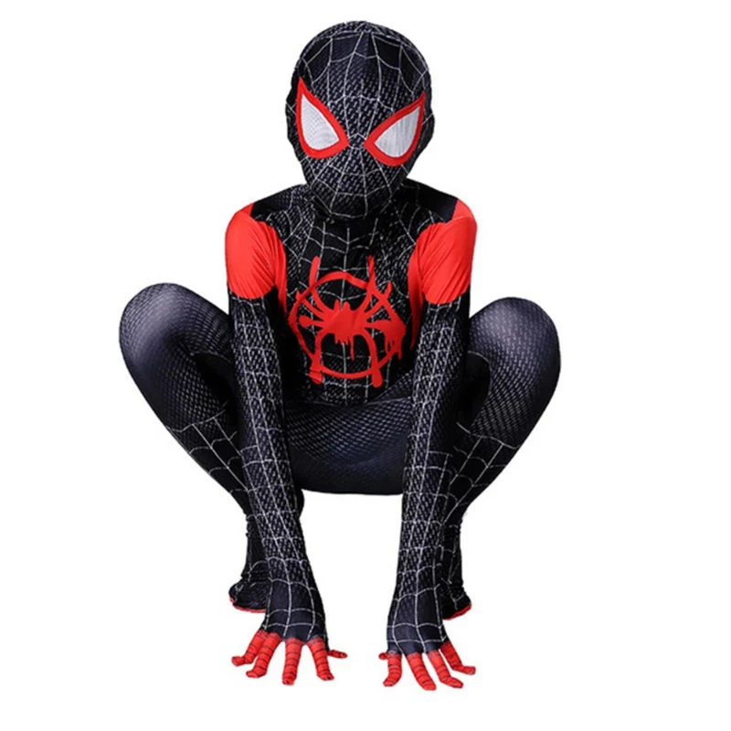 New Miles Morales Far From Home Spiderman Cosplay Costume Peter Parker Zentai Costume Superhero Bodysuit for Children Spandex