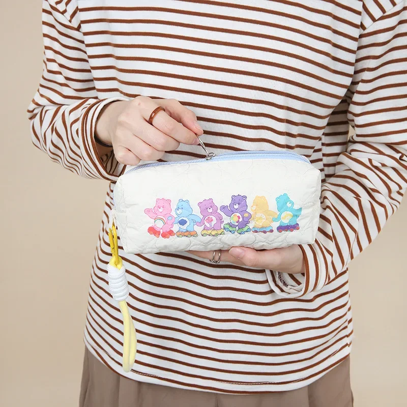 Подлинная сумка-карандаш Carebear с милым радужным медведем большой емкости