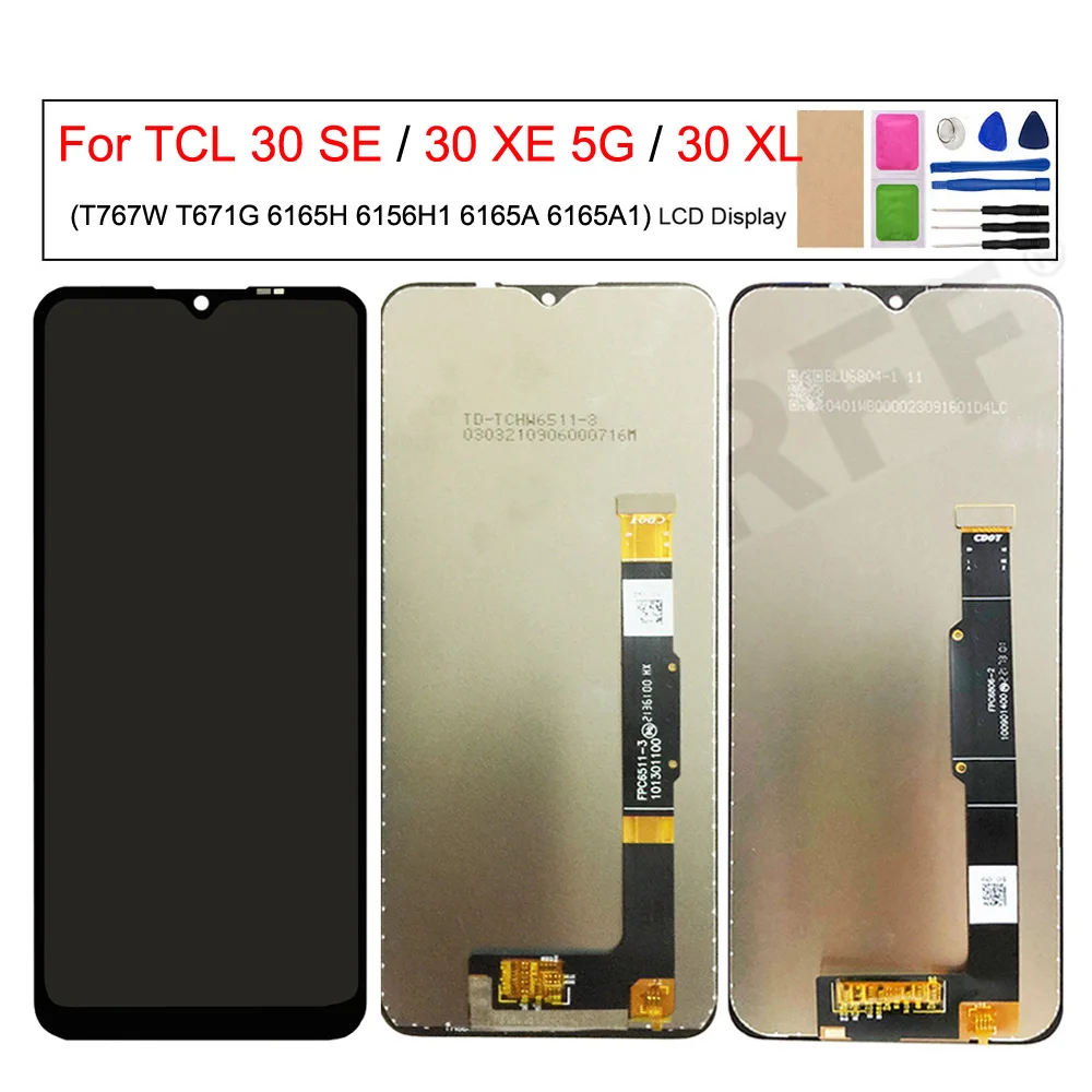 Фото Дисплейный модуль (LCD+тачскрин) для TCL 30 SE/30 XE 5G/30 XL T767W T671G 6165H, запчасть для мобильного телефона №1
