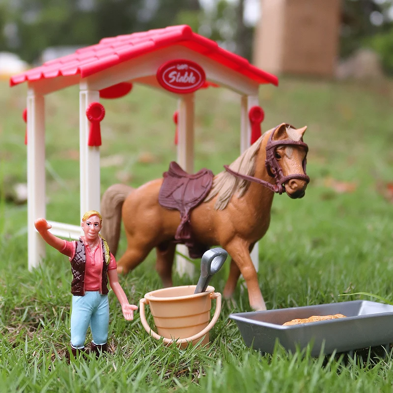 Экшн-фигурки Oenux Wild Steed Clydesdale фигурки животных ферма стабильный гонщик наездник