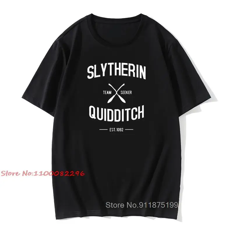 

Camisetas hombre tee shirt Slytherin Quidditch Team t shirt casual Brand printed shirts cotton short sleeve t-shirt Summer tops