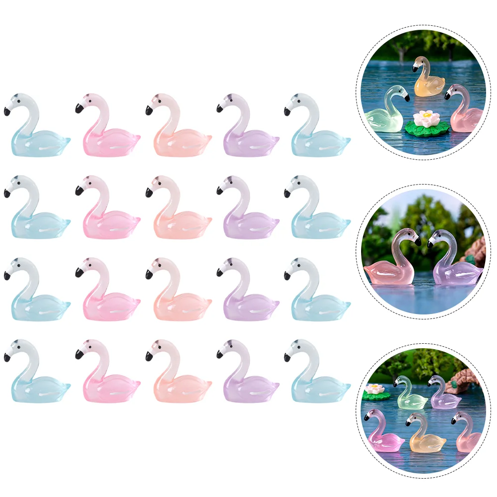 

Animal Figurines Tiny Toys Miniature Flamingo Decor Landscape Statue Decoration Flamingos Moss