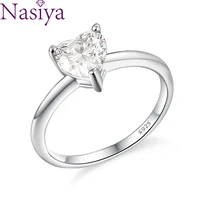 s925 sterling silver ring heart shape moissanite engagement rings for women moissanite diamond ring luxury jewelry
