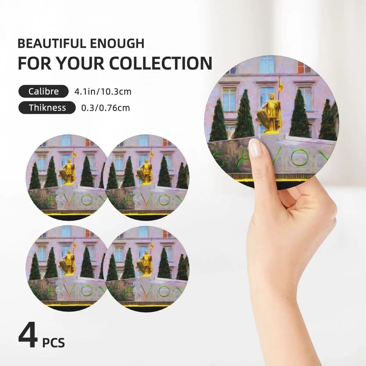 Керамические подставки London Savoy для кухонного бара (4 шт. в упаковке)