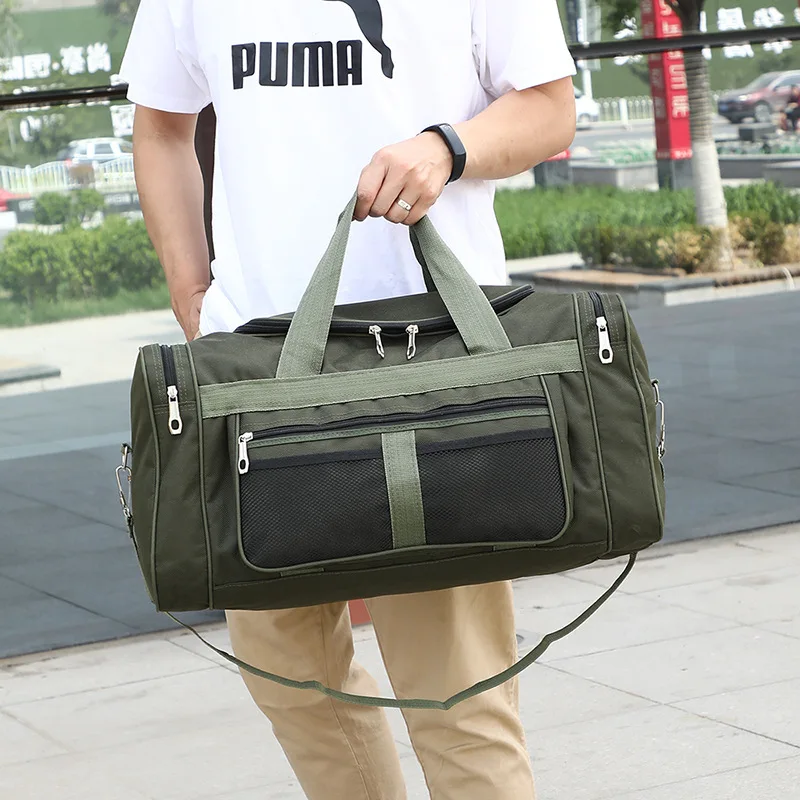 

Gym Bag Nylon Hand Duffel Sports Bag Men Training Bag Fitness Yoga Bag Travel Luggage Shoulder Bag Black Sport Handbag Sac De