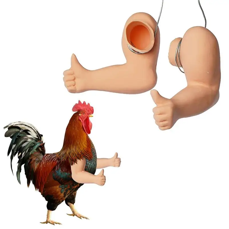 

Funny Fighting Chicken Arms Toy Artificial Wearing Muscle Arm For Hen Pet Theme Party Props Pet Chicken Accessories Supplies