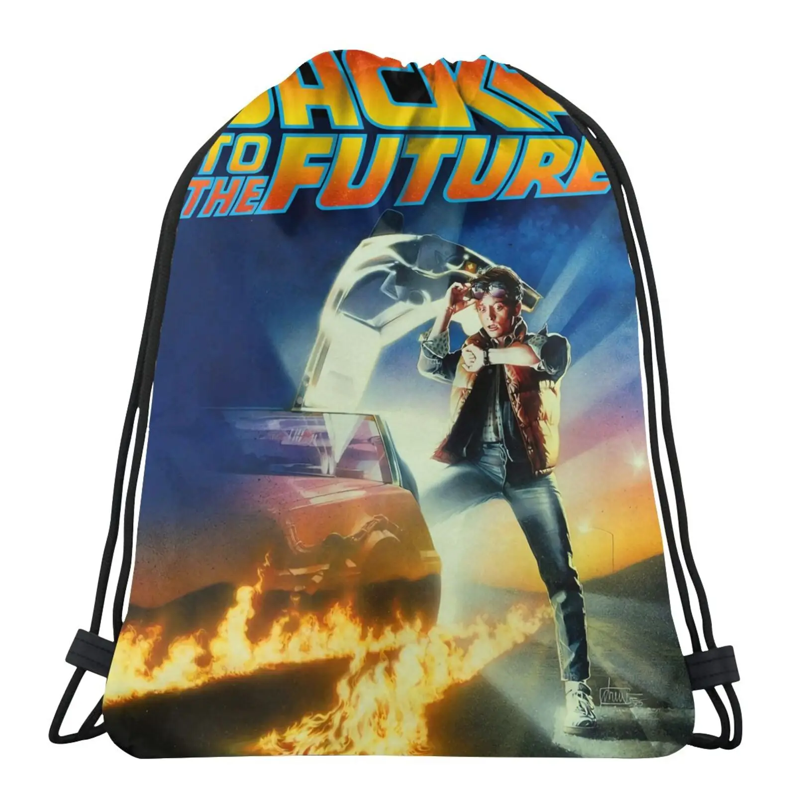 

Back To The Future Poster Marty Bag Screen Bag Canvas Bag Screen Bag Skull Bag Draw String Bags Shoe Bag For Children Dust Bag
