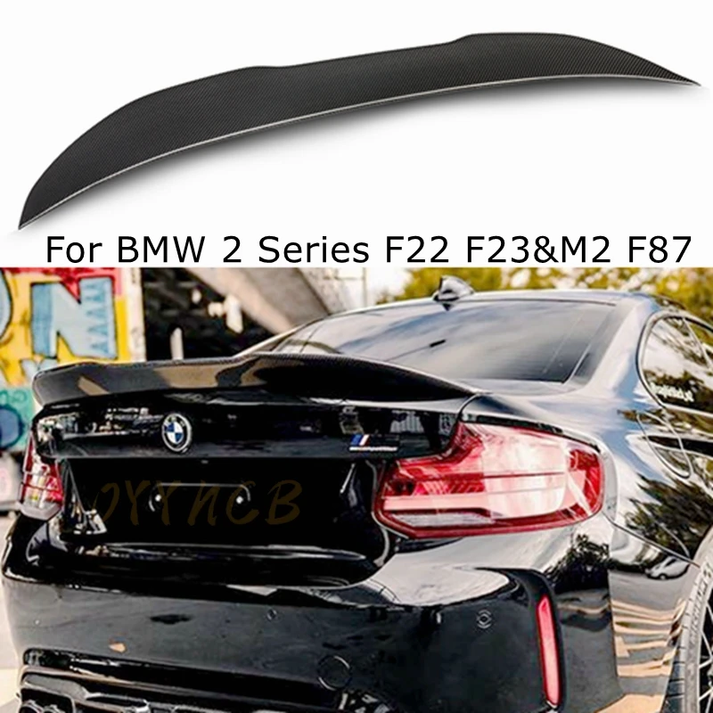 

FOR BMW 2 Series F22 F23&M2 F87 Carbon Fiber Rear Spoiler Trunk Wing 2014-2020 FRP Gloss Black Forged Carbon