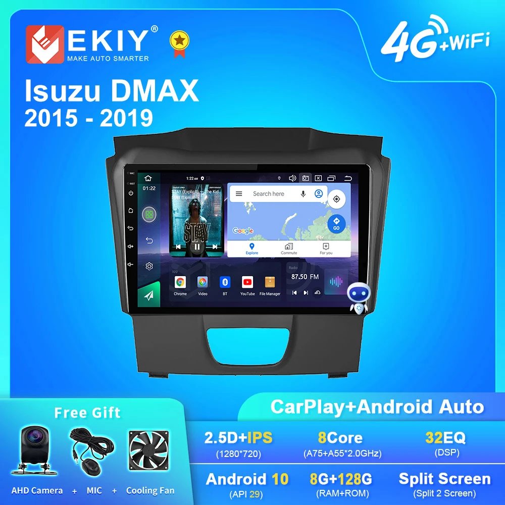 

Автомагнитола EKIY Q7 Android 10 для Isuzu DMAX 2015 - 2019 стерео Мультимедийный плеер стерео GPS навигатор DSP Carplay Авто BT No 2Din DVD