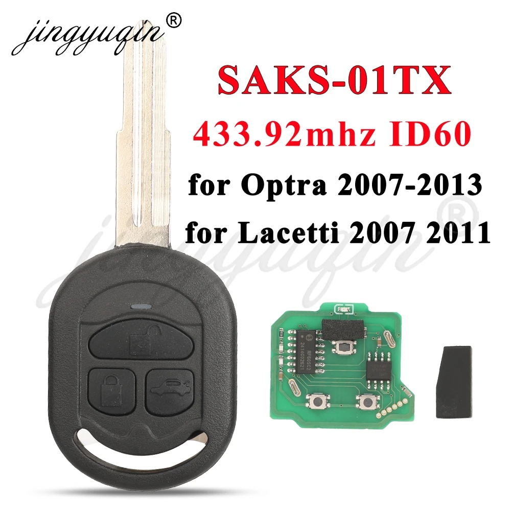

Jingyuqin SAKS-01TX дистанционный Автомобильный ключ 433,92 МГц 4D60 для Chevrolet Optra Lacetti 2007-2013 holden Viva Daewoo Nubira Fob управление
