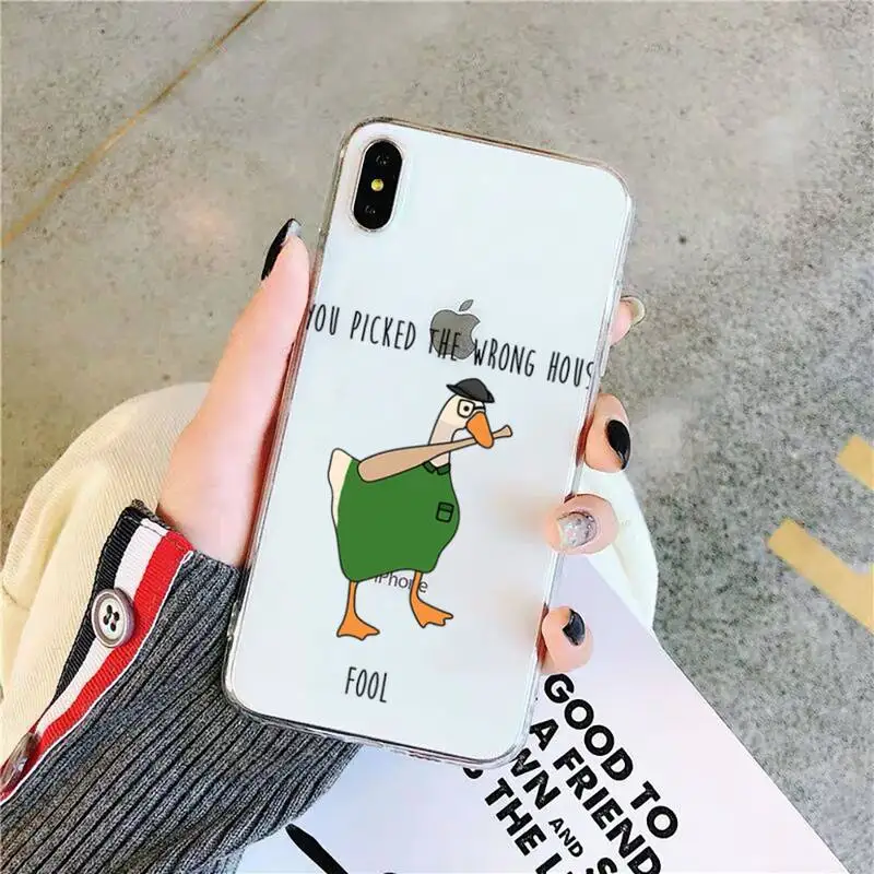 Duck Goose Game Phone Case for iPhone 11 12 13 mini pro XS MAX 8 7 6 6S Plus X 5S SE 2020 XR clear case images - 6