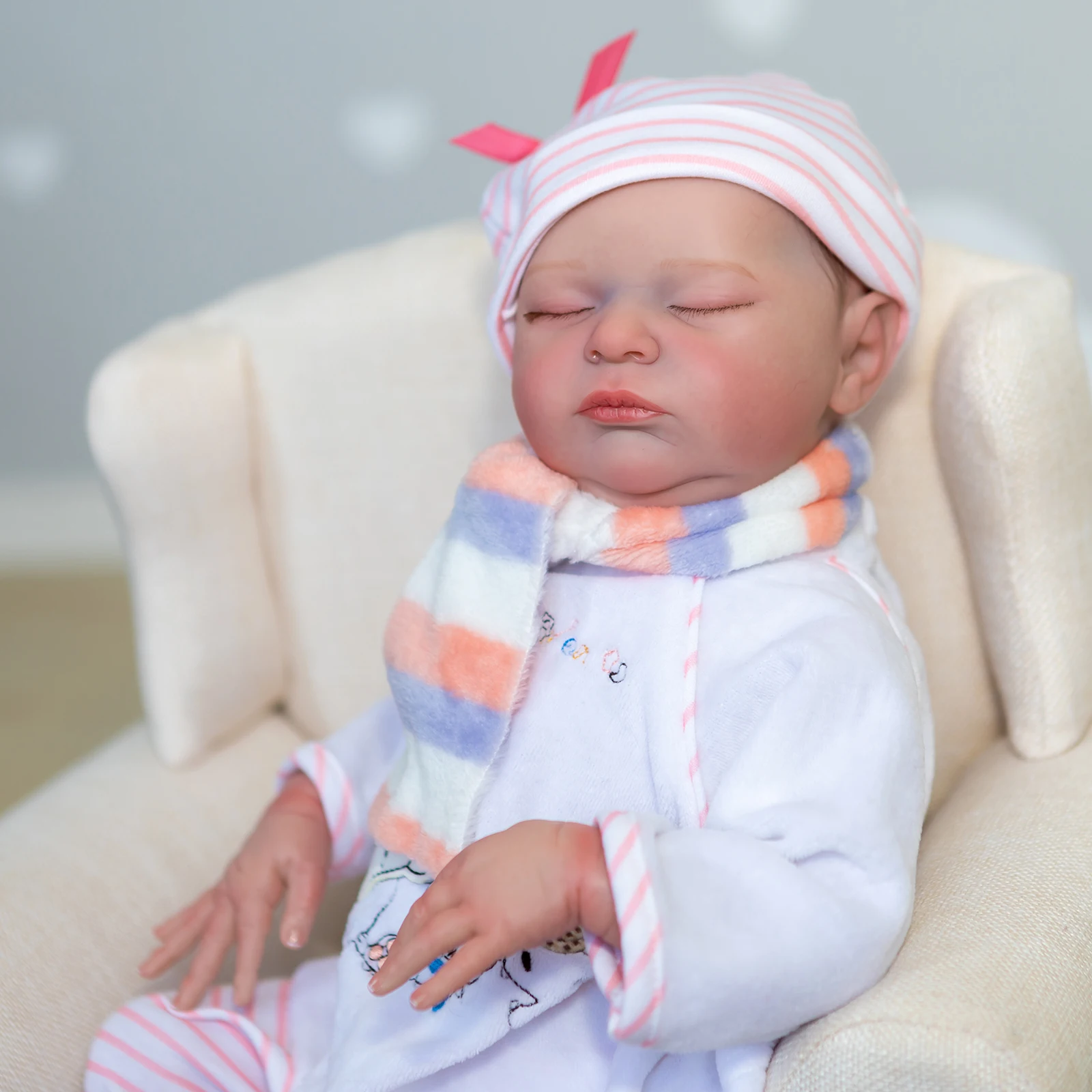 

50CM Newborn Baby Size Reborn Baby Popular Laura Lifelike Soft Touch Cuddly 3D Skin Visibile Veins High Quality Art Doll