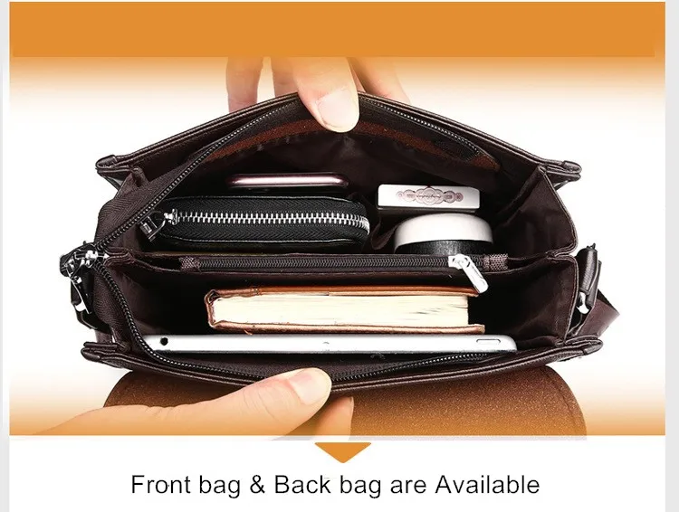 Fashion Men briefcases business Bag PU formal work bags Male Crossbody Messenger handbags