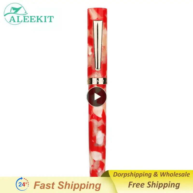 

1~8PCS New N2 Amber Acrylic Pen EF / F Mini Pocket Pen Nib Design Gift Business Office Student Pen Stationery Fountain Pen