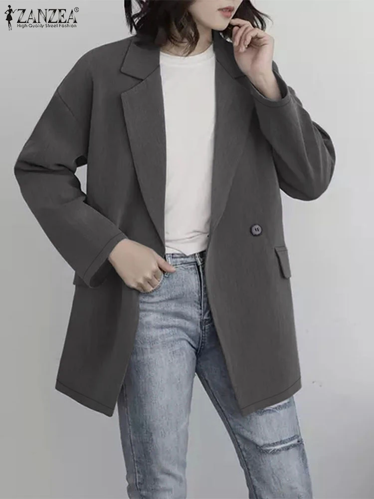 Женский модный Повседневный свободный Блейзер ZANZEA Осенний элегантный