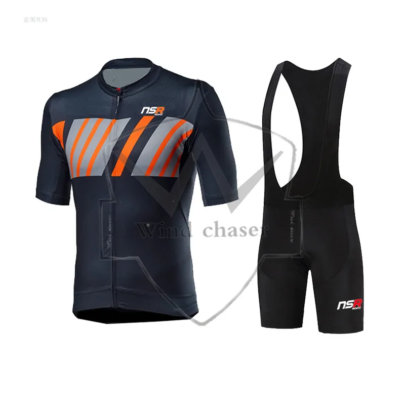 

2023 New NSR Cycling Jersey Set Short Sleeve for Men Anti-UV Bike Cycling Jersey Set Bicycle Team Summer Cycling Clothing
