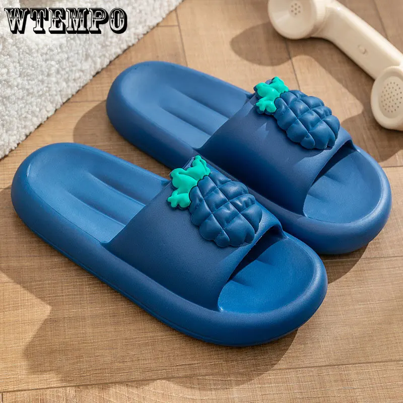 WTEMPO Woman Slippers Non-slip Sandals Summer Slide Shoes EVA Outdoor Home Beach Soft Thick Platform Flip Flops Wholesale