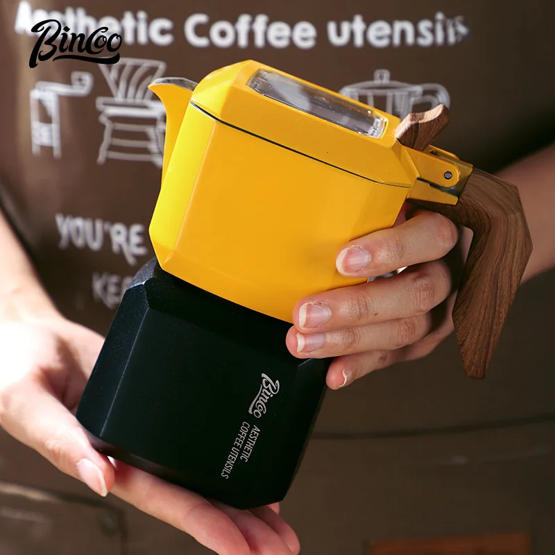 BINCOO двойной клапан Мока горшок Квадратный кофейник кофеварка эспрессо для дома и
