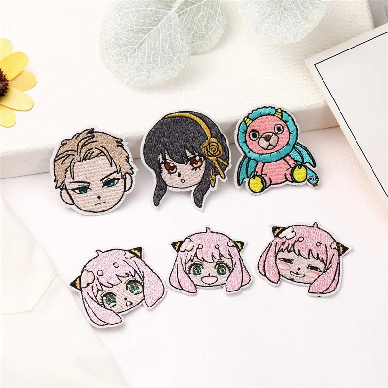 

Anime Spy X Family Anya Forger Yor Embroidery Sticker DIY Clothes Patches Iron On Appliques Twilight Chimera Accessory