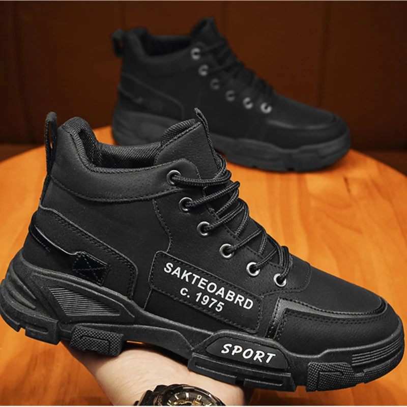 Мужские мотоциклетные ботинки 2023Men повседневная обувь для инструментов высокие