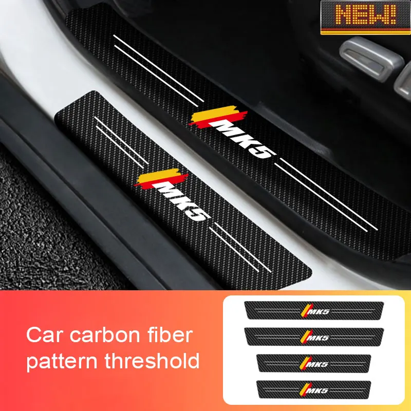 

Car Door Anti Scratch Threshold For Volkswagen Golf MK5 Auto Scratch Resistant Carbon Fiber Sticker Protection Strip