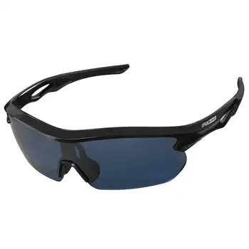 Bike Cycling Sunglasses Sports Sunglasses Anti-UV400 PC Lens TR90 Unbreakable Frame Unisex Adult Goggle，Glossy Black Frame/Bla 1