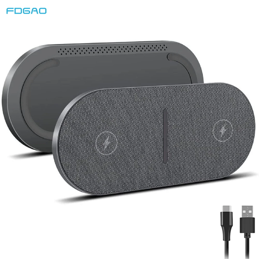 

40W Wireless Charger for iPhone 14 13 12 11 Pro XS 8 AirPods Pro Dual 20W 2 in 1 Fast Charging Dock Station For Samsung S22 S23