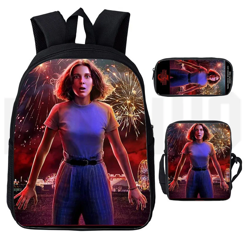 

Рюкзак для девочек с объемным принтом «странные вещи», школьные сумки, женская косметичка, Детская сумка для книг, женские дорожные рюкзаки