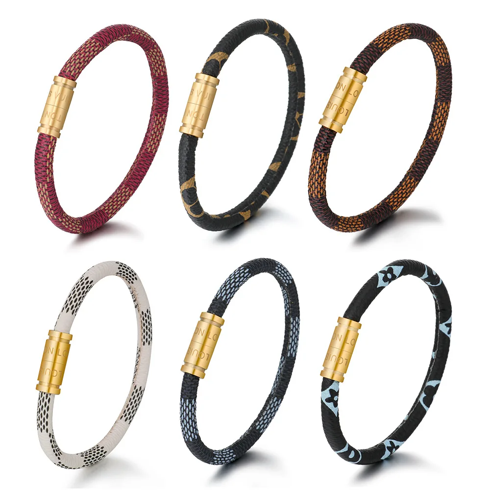 

Leather Men Bracelet Stainless Steel Clasp Leather Bracelets Rope Wrist Brand Homens Pulseira Vintage Jewelry Boy Gift