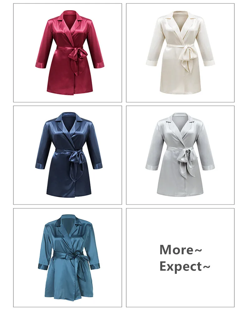 New Women Robe Spring Summer Lacing Pajama Simulation Silk Bathrobe Casual Comfortable Home Wear French Satin Pajamas Sleepwear