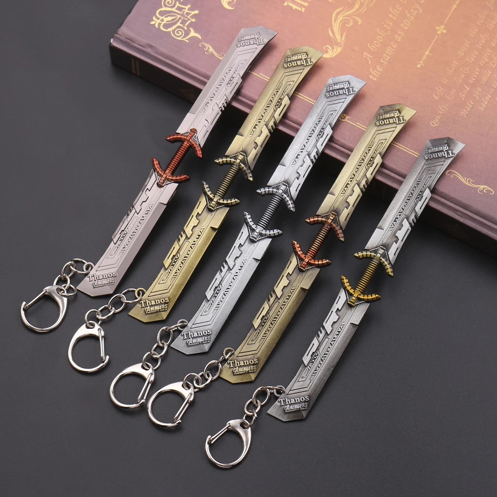 Marvel Thanos Мстители брелок Бесконечность войны брелоки в виде оружия Mjolnir