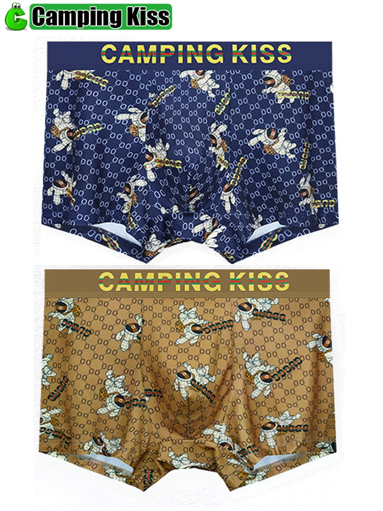 

2PCS Mens Panties Cotton Men's Underwear Breathable Man Boxershorts Comfortable Striped Contrast Men Underpants Large Size