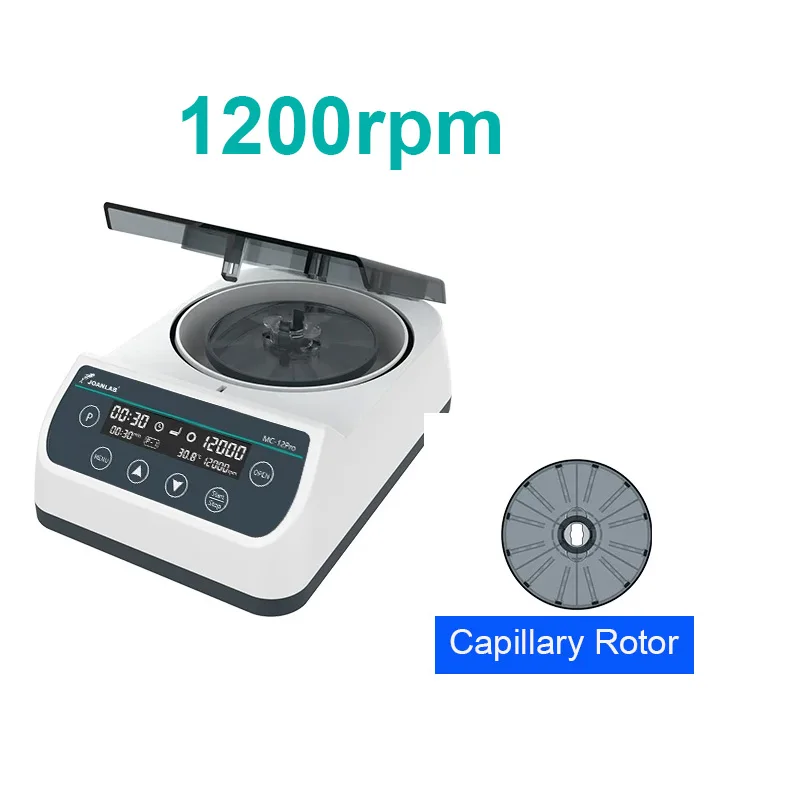 Фото Центрифуга для гематокрита MC-12Pro 12000 об/мин с ротором на 12 капилляров для разделения PRP и CGF сыворотки №2