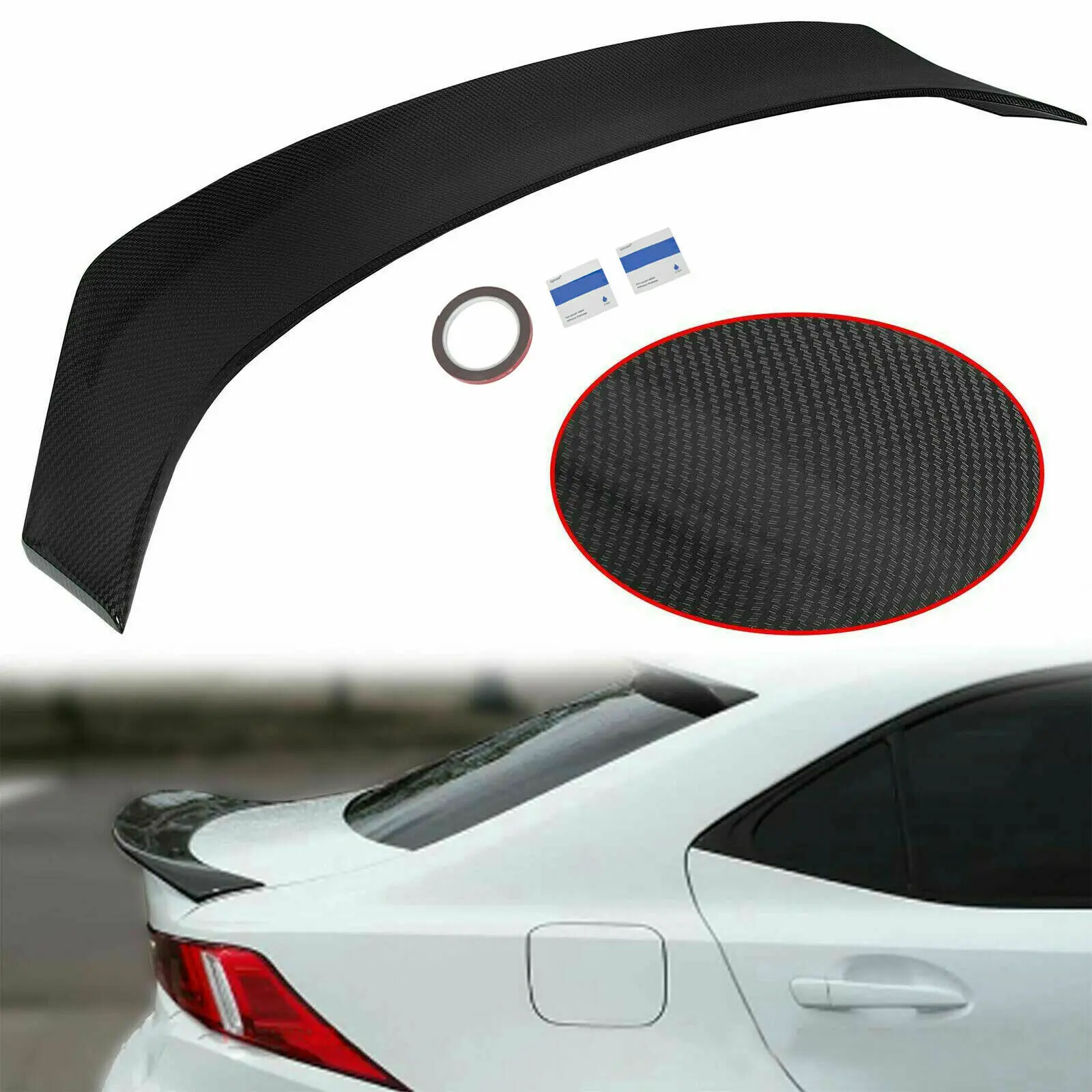 

For Lexus IS200t IS250 IS300 IS350 AR STYLE CARBON STYLE TRUNK SPOILER WING
